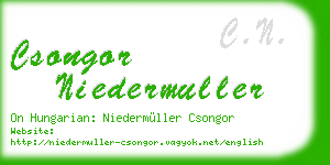csongor niedermuller business card