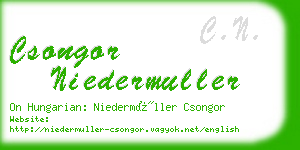 csongor niedermuller business card